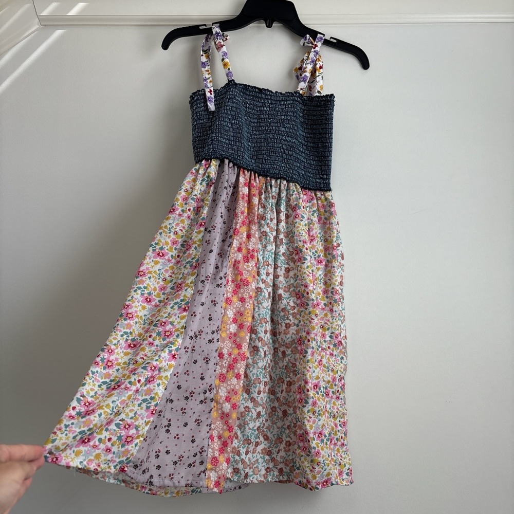 Young Threads Boho Patchwork Floral Smocked Mini … - image 2